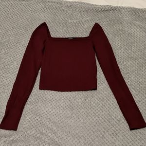 Forever 21 Maroon Mid Drift Top